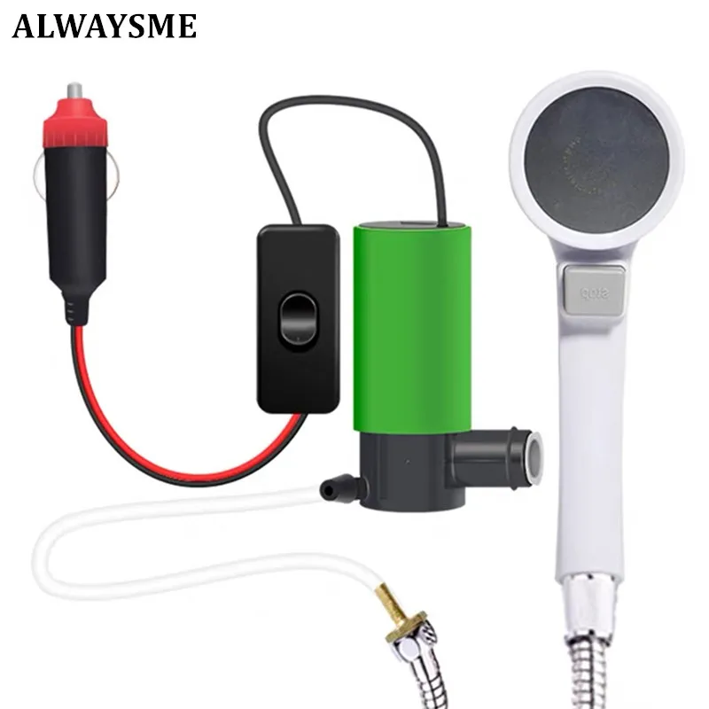 Vždy 12V exteriérové ​​sprchy pre cestujúcich autom, RV Campers, lodná námorná jachta