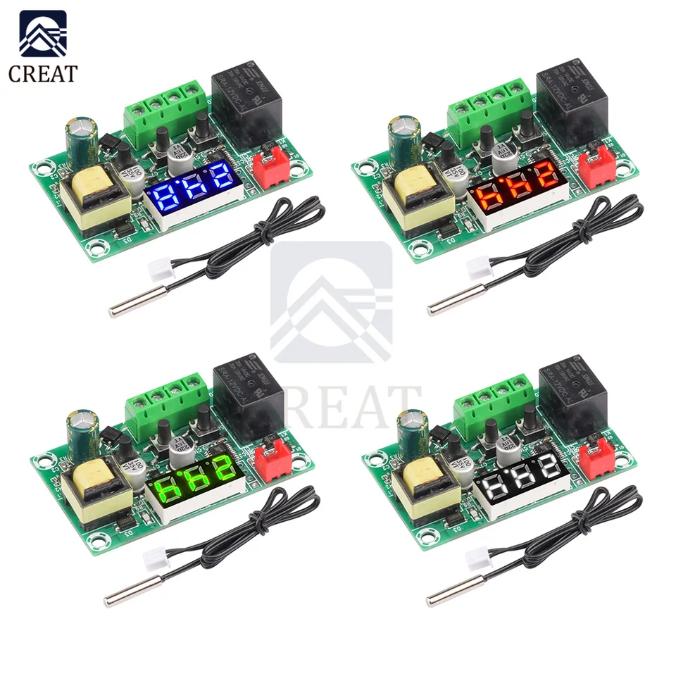 W1209 LED Thermostat 110-220V Digitálna teplota regulačná teplota Termostat regulačný termostat prepínač Výstup relé