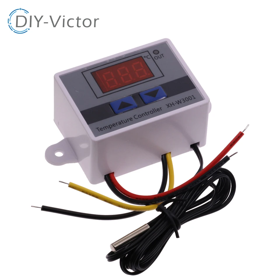 W3001 110V 220V 12V 24V Digitálny regulátor teploty termoregulátor termoregulátora akvária Inkubátorový regulátor ohrievača vody