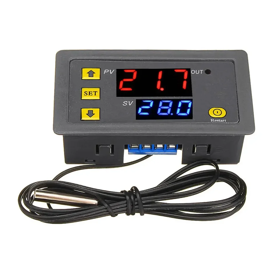 W3230 12V 24V AC110-220V LINE LINE 20A DIGITÁLNE OVLÁDANIE TEPLETICKÉHO DIZ DIZORE TERMOSTAT s nástrojmi na reguláciu tepla/chladenia
