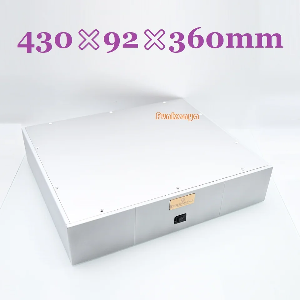 W430 H92 D360 strieborný DAC eloxizujúci hliníkový zliatinový dekodér Výkonový zosilňovač Zosilňovač ZADNÉ ZADARMO ZADNÉ HI HI END AMP
