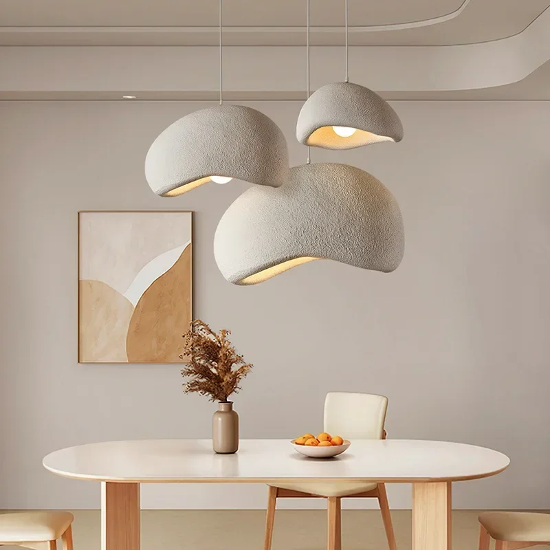 Wabi sabi lampa Nordic E27 LED prívesok LED Svetlá jedáleň jednoduchá lustrová šnúra zavesenie lampy pre reštauráciu Luminarias
