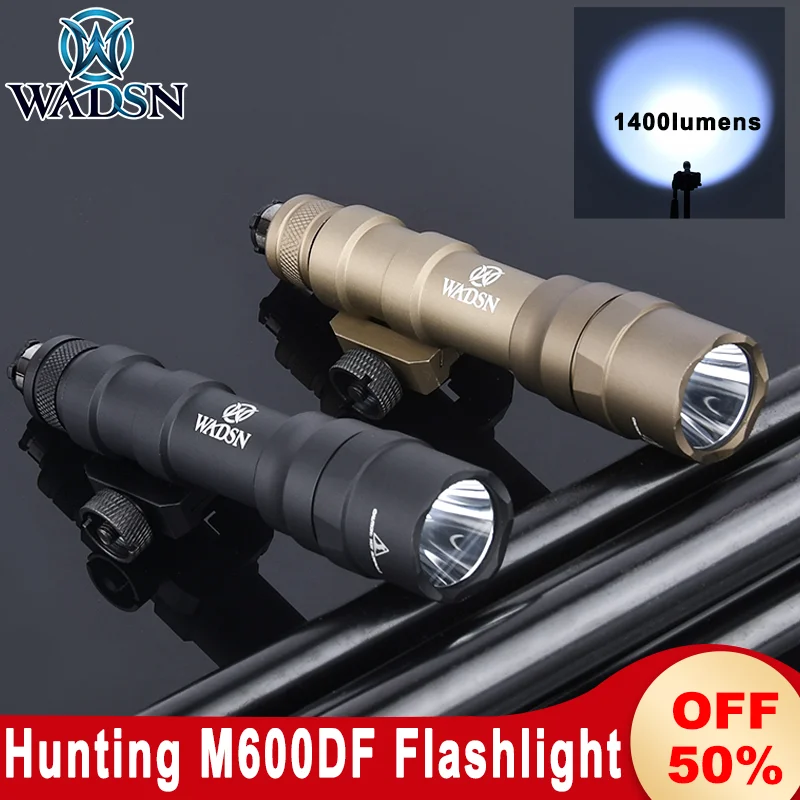 Wadsn SureFir M600 M600DF taktická baterka Vysoko výkonná 1400LUMENS WHITE LAMP SCONT LIGHT FILD 20 mm železnica Airsoft Príslušenstvo