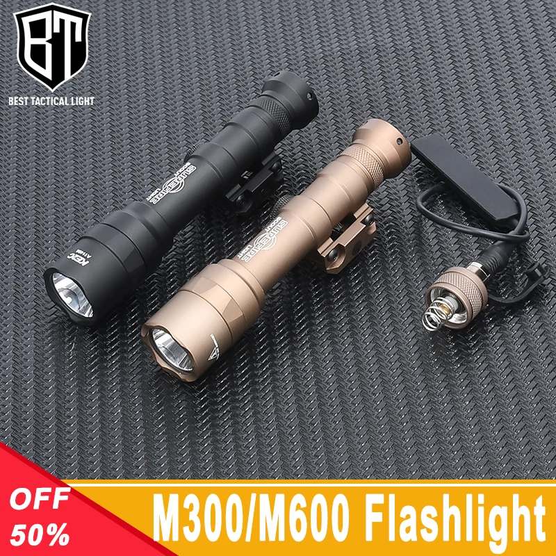 WADSN SURFIR M300A M600U taktické baterky biele svetlo 400/600LUMENS FIT 20 mm poľovnícke zbrane Svetlo Airsoft Airsoft Príslušenstvo