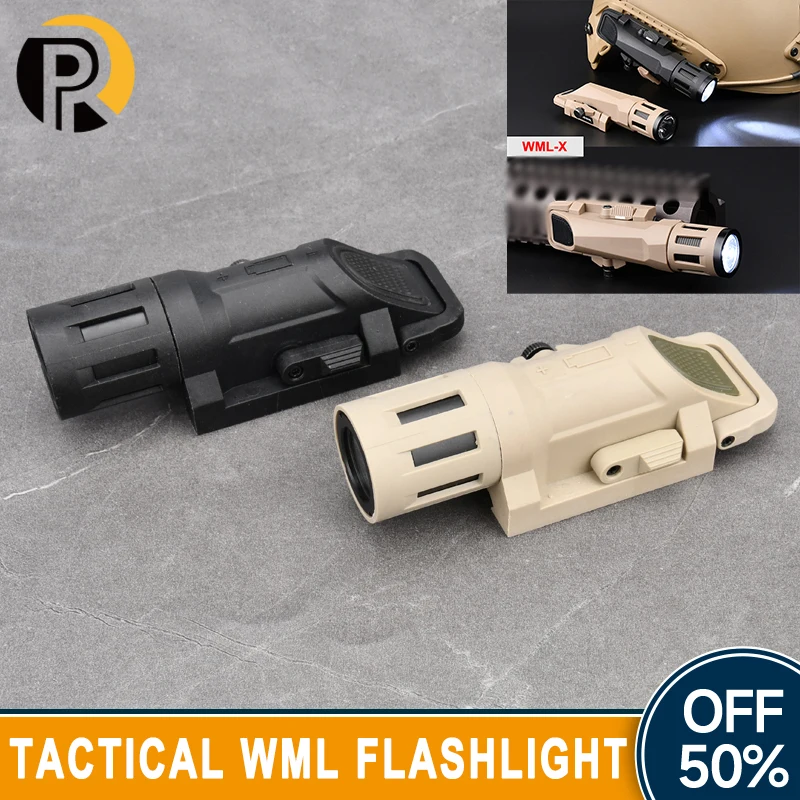 WADSN Tactical Airsoft APL WML baterka WML-G2/WML-X Super Bright Helmet Lamp Guithgun Glock 17 19 Hunting Scout Light Scout Scout