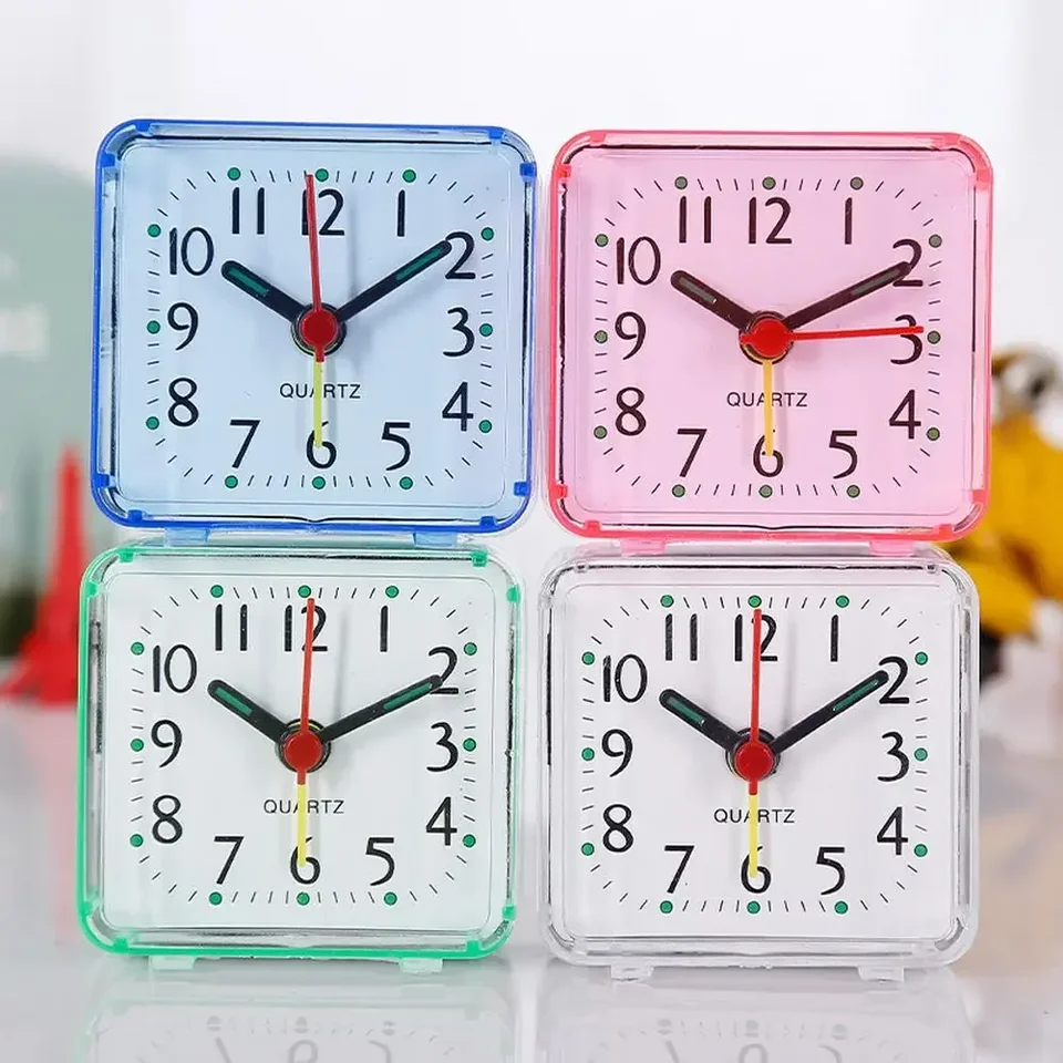 Wake Up Clocks Alarm Office Home pre študentov bez kliešte tiché malé štvorcové 1 ks.