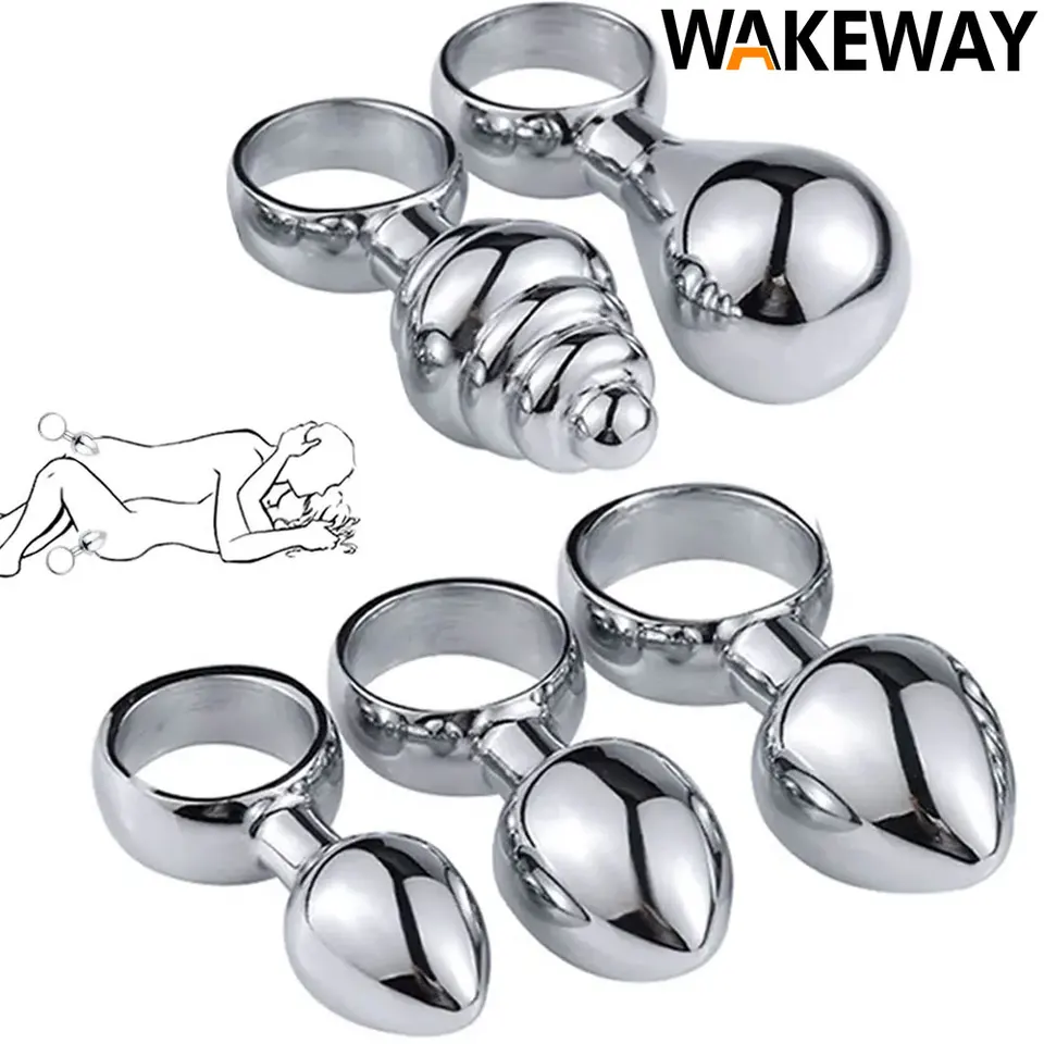 Wakeway Vagina Open G Spot Massager Pussy Pussy Plug Dilator Dilator Anal Plug Pull Ring Ring Anal Hračky pre ženskú zadnú zástrčku Butplug