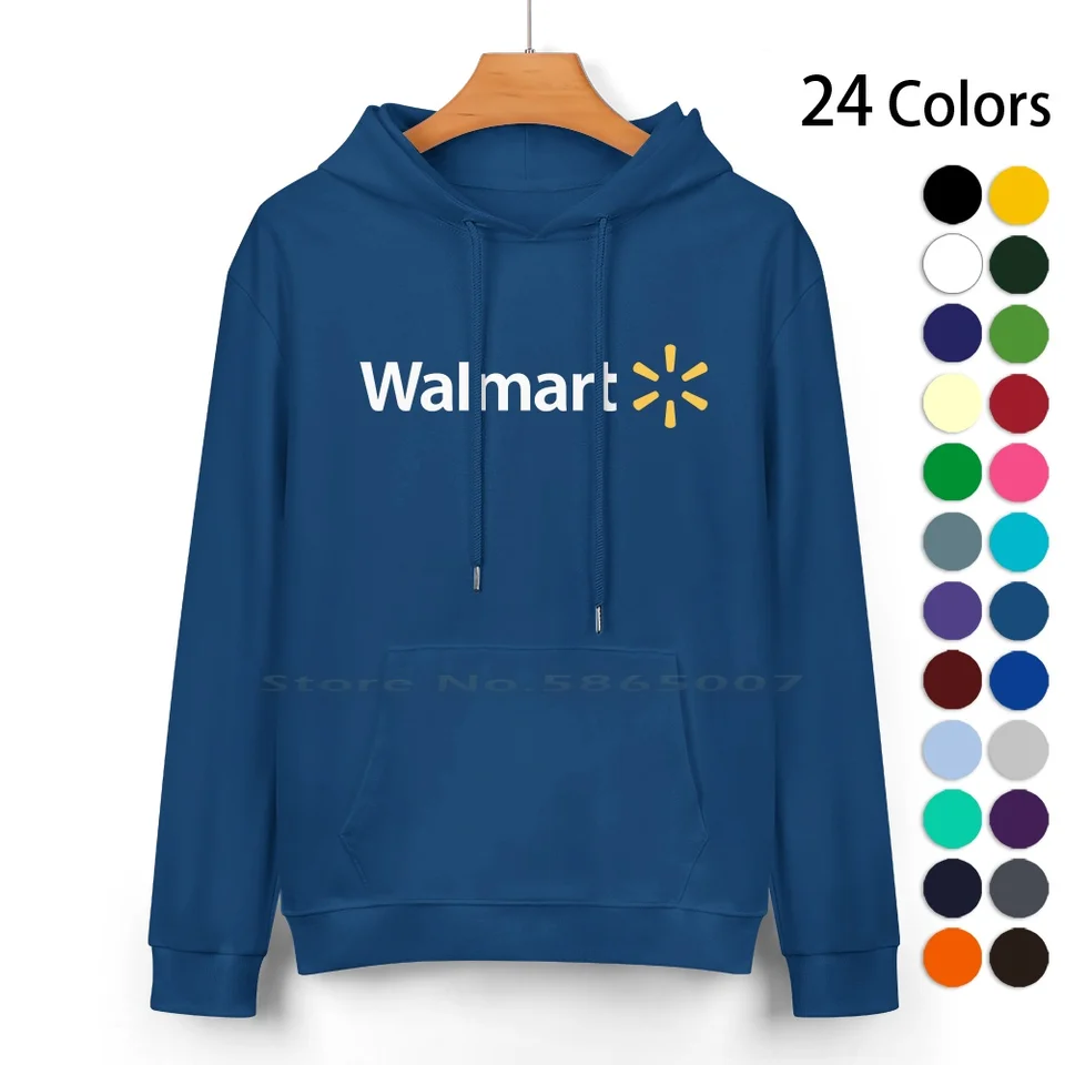 Wal-Mart paródia kostým Pure Cotton Hoodie Sweater 24 Colors Logo Walmart Logo Walmart Zamestnanec Walmart Cashier 100% bavlnená kapucňa