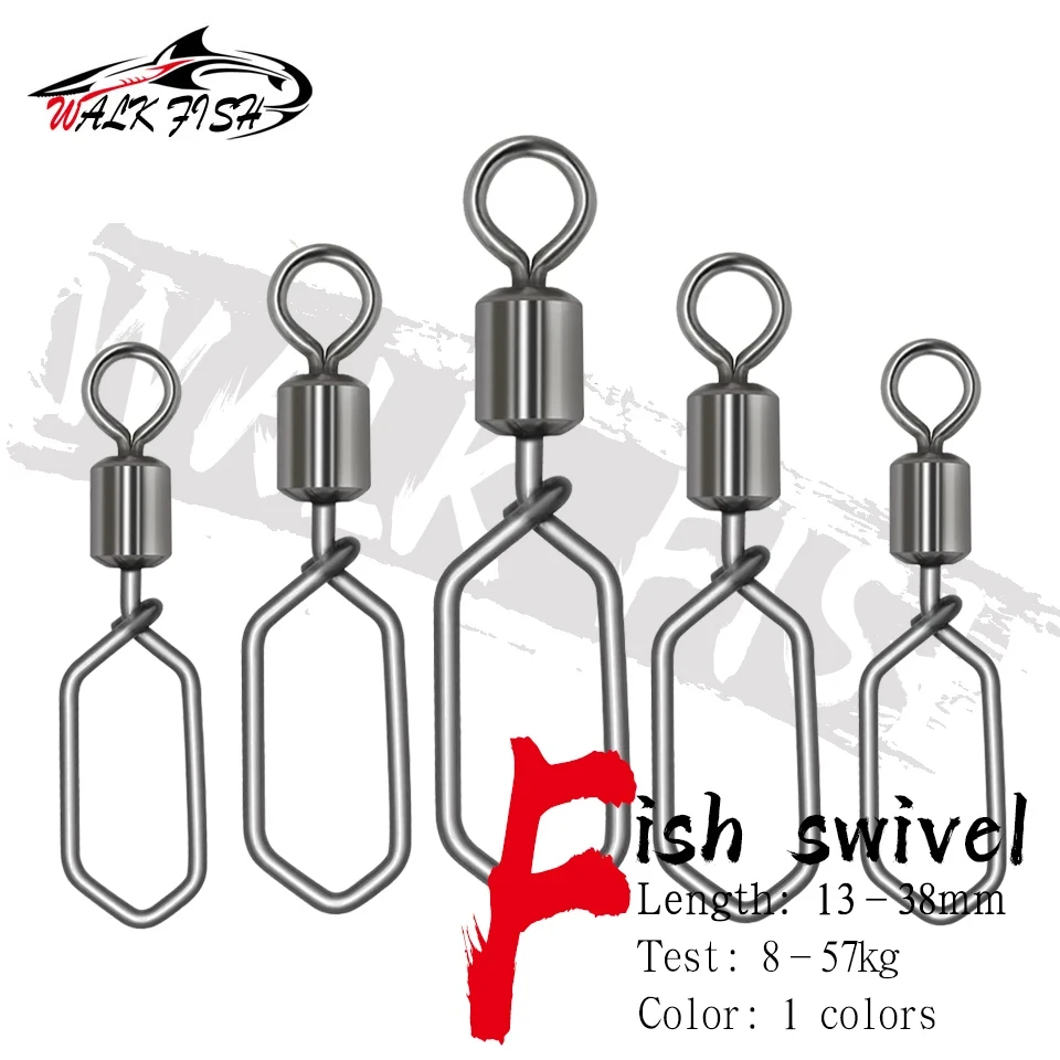 Walk Fish 20ks Hooked Snap Pin z nehrdzavejúcej ocele Fishing Barrel otočné bezpečnostné zábery háčiky naláka
