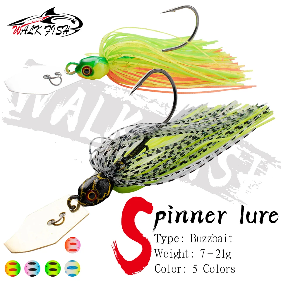Walk Fish 7g/9g/12g/14g/21g Jig Dancer Buzzbait Fishing Lure Chatter návnada Wobbler Spinner návnada čepeľ Chatterbait pre basovú šťu