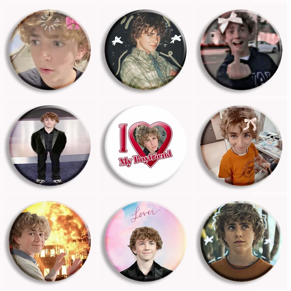 Walker Scobell Percy Jackson Funny Meme Soft Soft Button Pin Kreatívna zábava Pink Bow Memes Broš