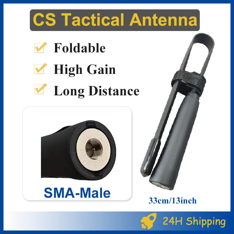 Walkie talkie skladacia taktická anténa SMA-M Muž VHF UHF 33 cm/13inch pre Tyt MD390 ICOM YAESU VERTEX VX-7R PX-2R UV-985 RÁDIO