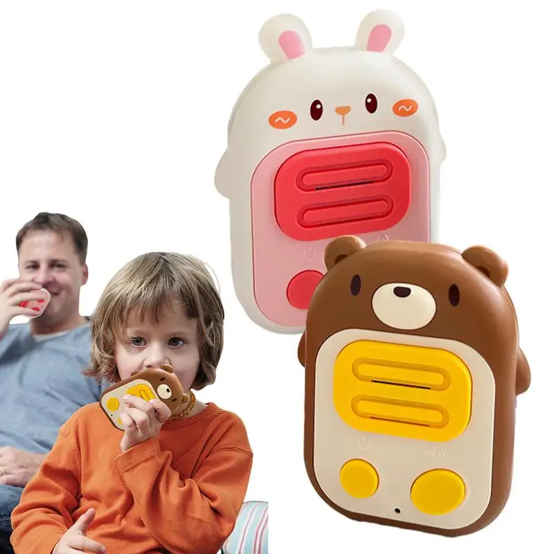 Walkie Talkies For Kids 2 kusy 2 kusy rodičov-dieťa interakcia s batériou Králikom a medveďom tvary Walkie Talkies rodič-dieťa