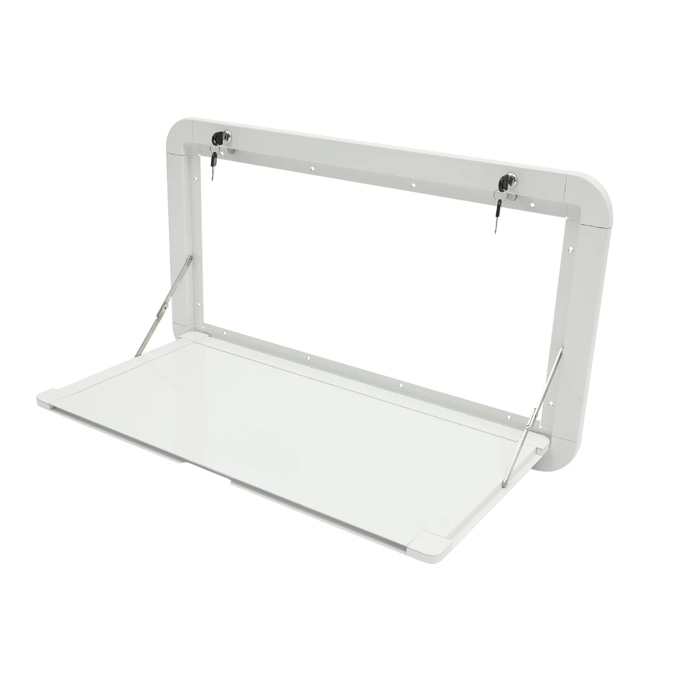 Wall Mount RV karavan piknik skladacie skladanie Vonku hliníkový hliník biely 800 x 450 mm hrdzavý nepriestrelný, odolný proti opotrebovaniu pre RV výlety, vonkajšie