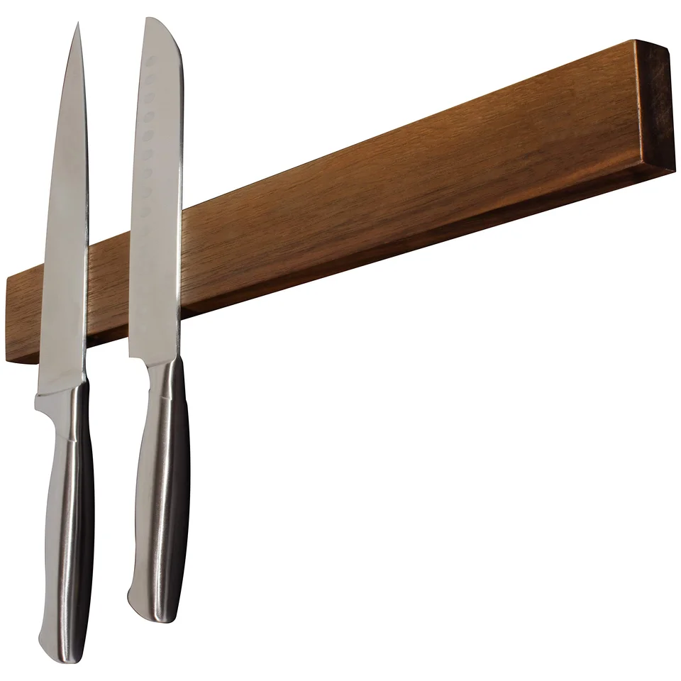 Walnut 16 palcový držiak na magnetický nôž pre stenu, magnetický prúžok noža, magnet noža, pás držiaka noža magnetu, magnetický držiak