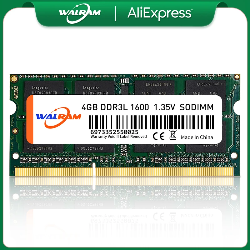 Walram Memoria RAM DDR4 2GB 4GB 8GB 16GB 2133 2400 2666MHz LAPTOP Pamäť DDR3L1333 1600 1866MHZ 1.35V 204Pin Notebook Spomienky