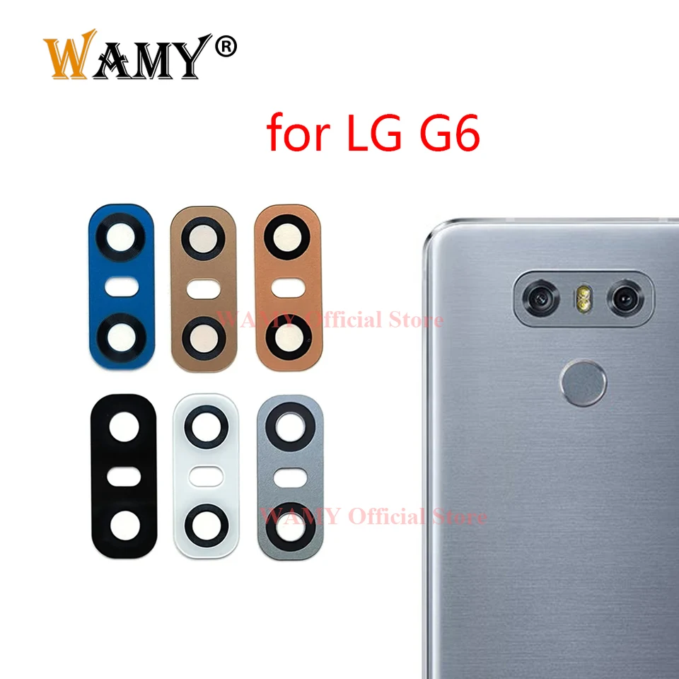 Wamy Nový zadný kryt skleneného objektívu zadnej kamery pre LG G6 so slepkou