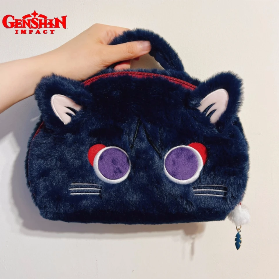 Wanderer Cosmetic Bag Oficiálny originálny Genshin Impact Wanderer plyšový úložný taška Fairy Tale Cat Series Balladeer Coin Cone Darček