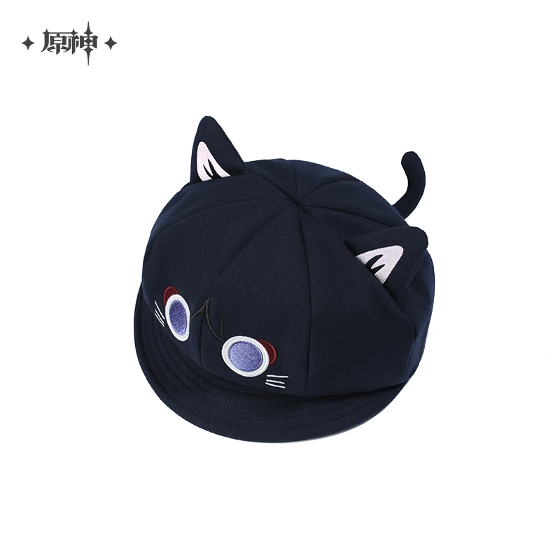 Wanderer Hat Game Genshin Impact Oficiálny oficiálny Mihoyo Merch Fairy Tale Cat Cat Octagonal Cap Cosplay doplnky Fanúšikovia narodeniny darček