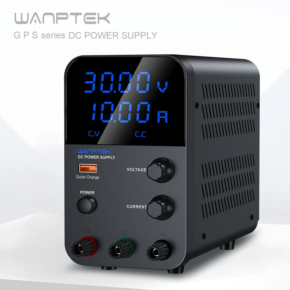 Wanptek Laboratory Power Spotreby, miniatúrne napájacie zdroje, regulátory napätia, 30V, 10A, DC nastaviteľný digitálny displej