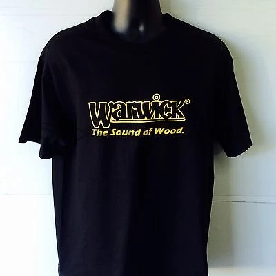 Warwick Bass Guitar Logo Čierne Tričko s krátkym rukávom Men čierne tričko letné móda mužské tričko bavlnené topy