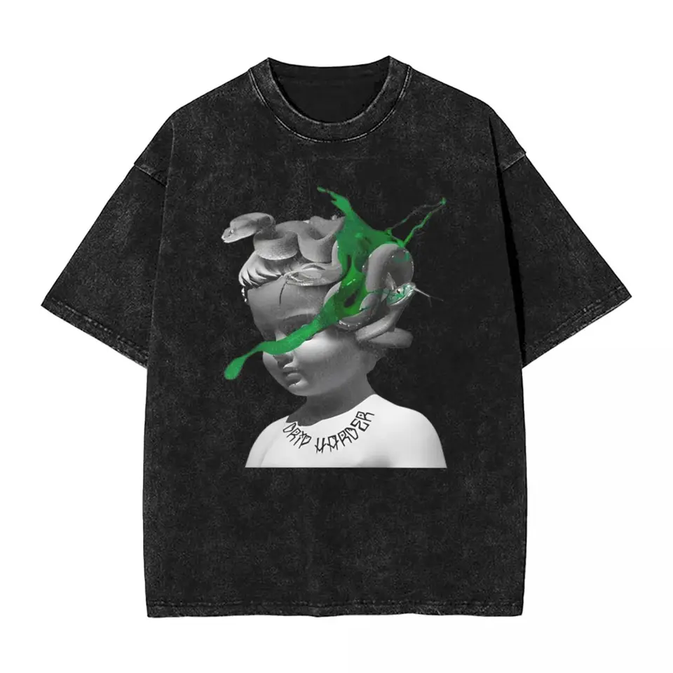 Washed T košele odkvapkávajú príliš tvrdé lil detské hip hop tričká Harajuku Streetwear s krátkym rukávom Grafické topy Tee tričko pre mužov ženy