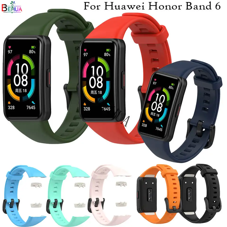 WatchBand for Huawei Band 6 Strap Band pre Huawei Honor Band 6 Smartwatch WristBand Soft Sport Silikone WristTrap Náramok