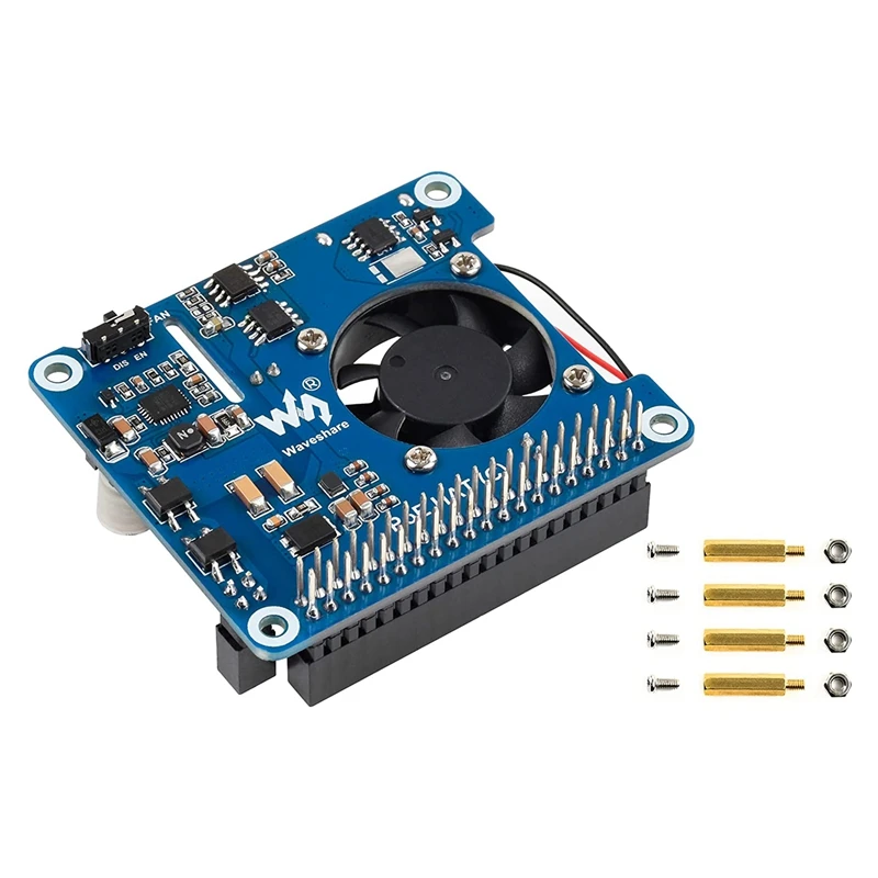Waveshare Poe Hat (C) pre Raspberry Pi 4B/3B+, Power Over Ethernet Hat, Support IEEE 802.3AF/AT-kompatibilná sieť