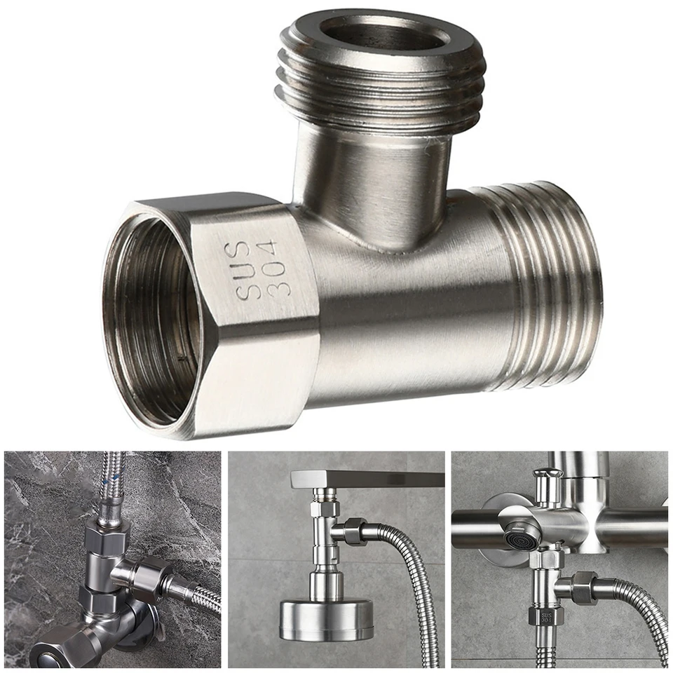 WC T adaptér t V ventile trojcestné zariadenie pre kúpeľ Bidet Sprchovačka sprchovacia sprchovacia hadica hadica 304 nehrdzavejúca oceľ
