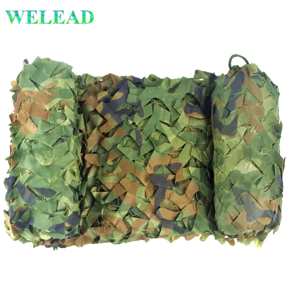 Welead Woodland zosilnené kamuflážne siete skrývajú sieťou na lov vonkajšej markízy Záhradný tieň 3x4 3x5