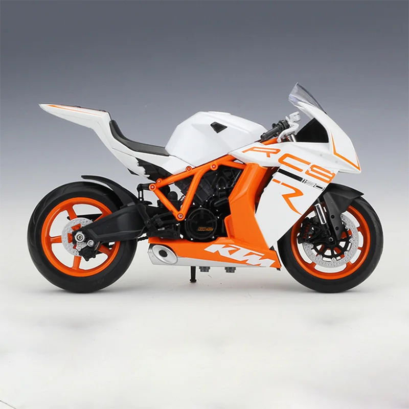 Welly 1:10 Scale KTM 1190 RC8 White Orange simuluje model hotového produktu Model zliatiny zliatiny Die Casting Collection Gift