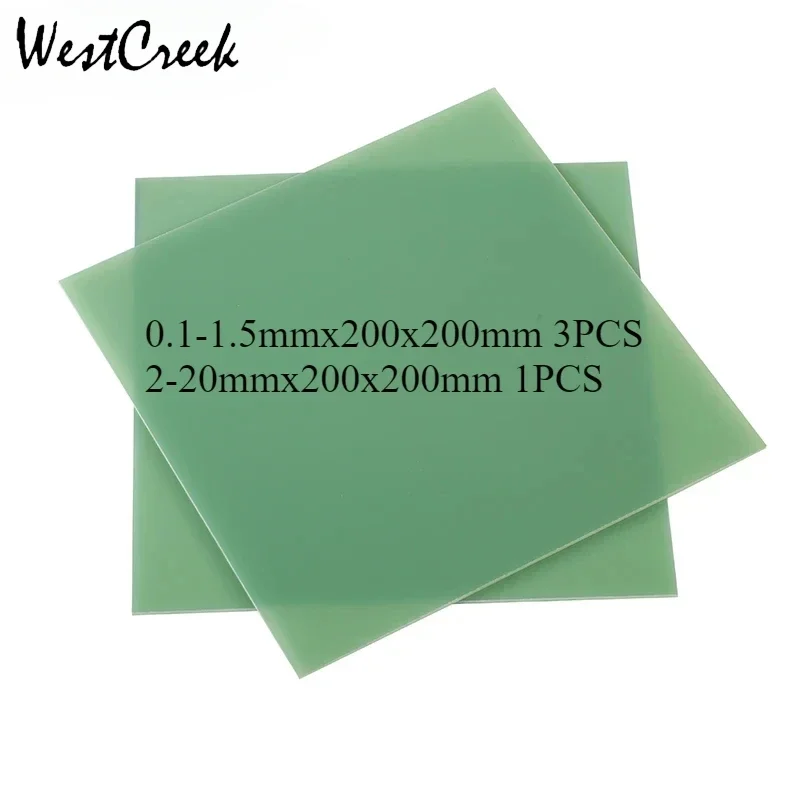Westcreek 3ks Aqua Green Fr4 Lisblass Lish Black Antistatic G10 Izolačný pás Spracovanie bielych epoxidových vlákien zo sklenených vlákien
