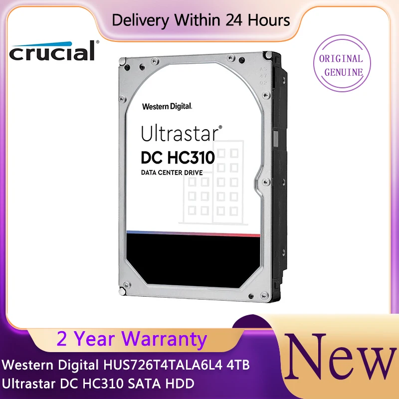 Western Digital HUS726T4TALA6L4 4TB UltraStar DC HC310 SATA HDD 7200 RPM triedy SATA 6 GB/S 256MB CACHE 3,5