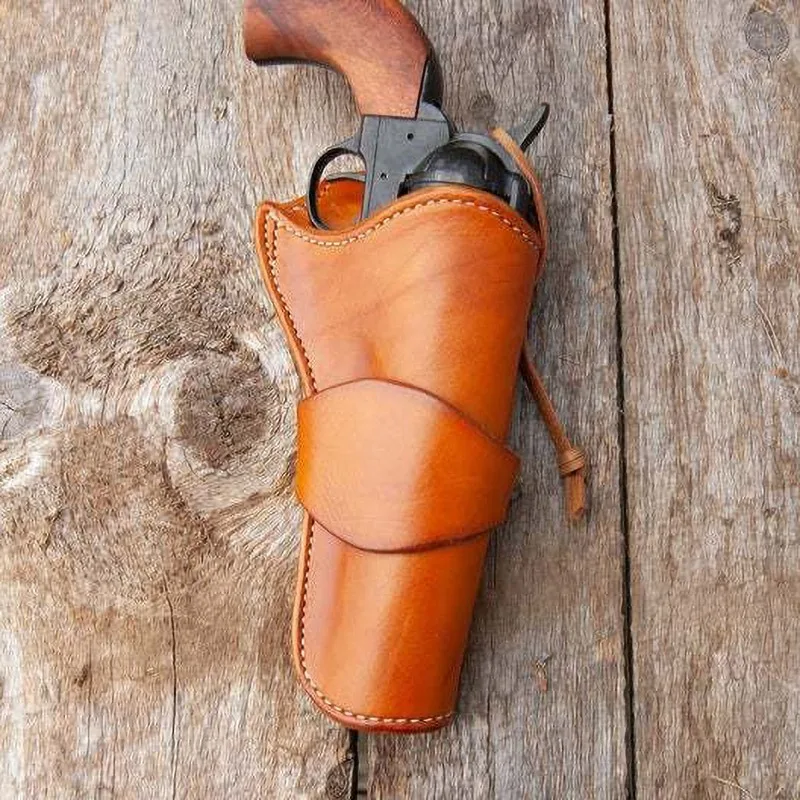Western Gunfighter Holster Rig pre jednu akciu Revolver PU kožená pištoľ Pištoľ držiak na opasok BAG Steampunk Drop Loop Cowboy Larp