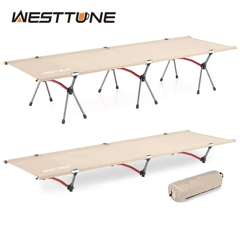 Westtune Camping COS prenosné skladacie lôžko Ultralight hliníková zliatina Sleep Sleep Sleep Sleep pre vonkajšie turistické batohovanie cestovného batohu