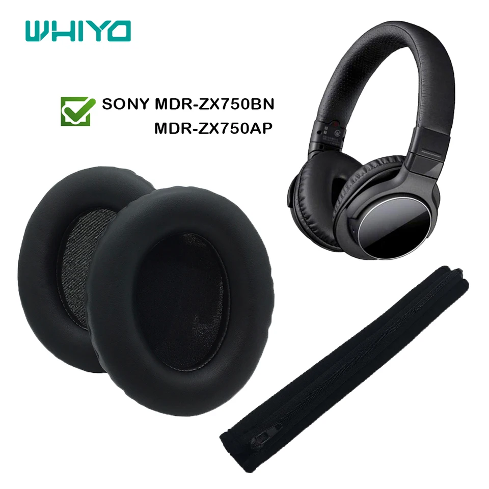 Whiyo 1 sada náhradných ušných podložiek čelenka pre Sony MDR-ZX750BN MDR-ZX750AP