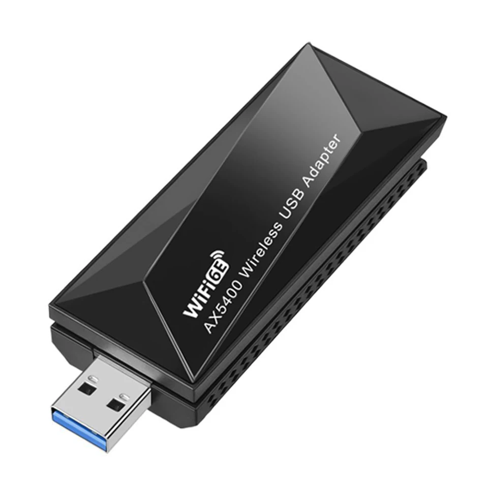 WiFi 6e WiFi Dongle Adapter USB 3.0 Tri-Band 2,4G 5G 6G WiFi prijímač Dongle 5400 Mbps Free pre PC/prenosný počítač/pracovnú plochu