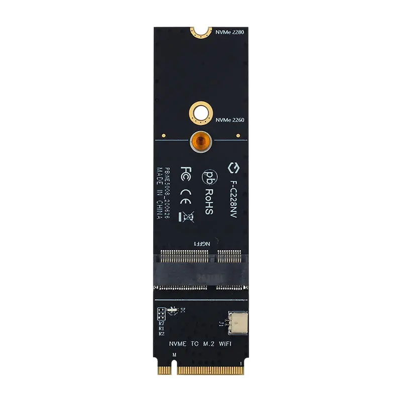 WiFi Adapter Wireless M.2 A+E Slot Key to M.2 m Klávesový wifi karta NVME PCI Express SSD pre Intel AX200 9260 BCM94352Z KARTA