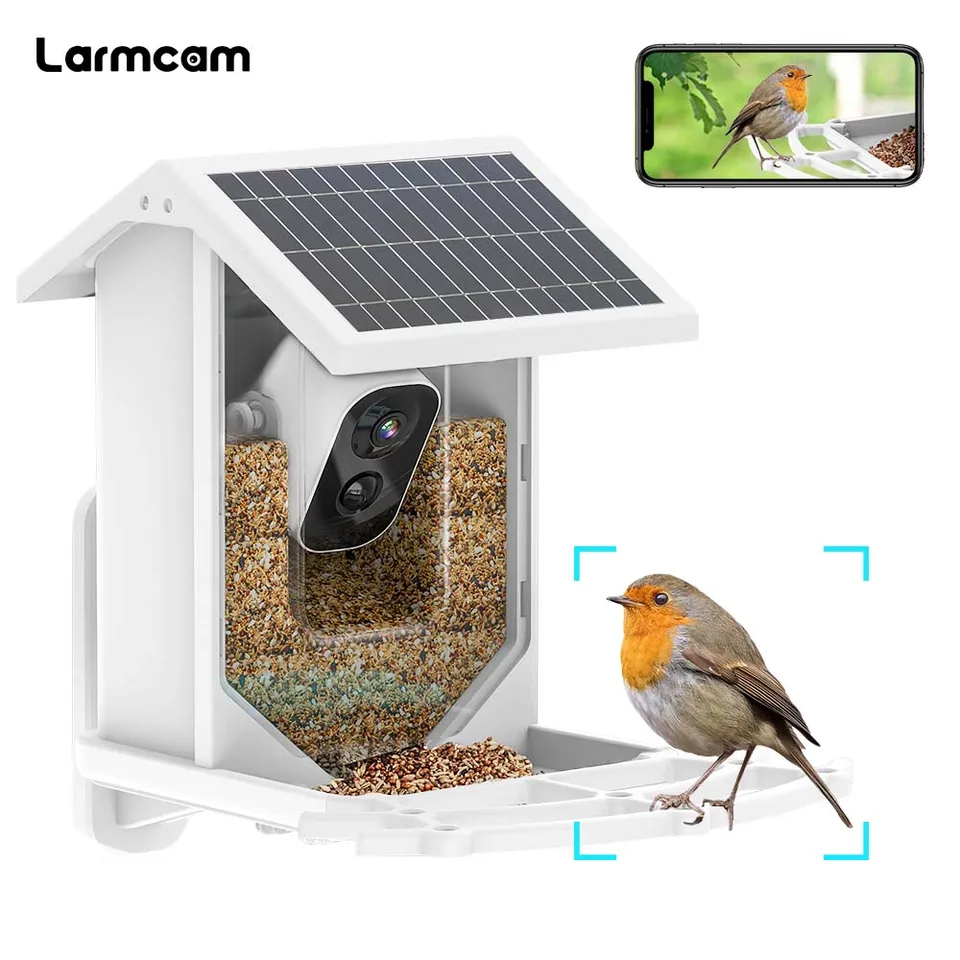 WiFi Bird Feeder Fotoaparát so solárnym panelom bezdrôtová batéria Video sledovanie ai-smart