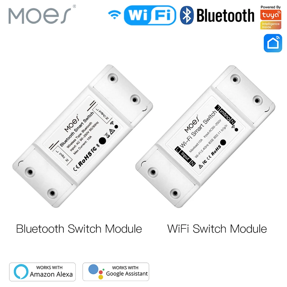 WiFi Bluetooth Smart Light Switch Switch Universal Breaker Timer Smart Life App Wireless Diaľkové ovládanie funguje s Alexa Google Home