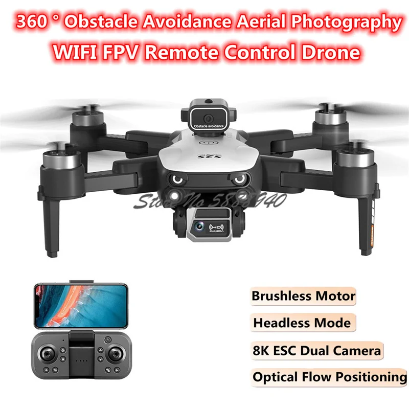 WiFi FPV 8K Aerial Photography Radio Control Quadcopter 2,4G 360 ° Prekážky Vyhýbanie sa trase Plánujúceho motora RC RC Drone Toy