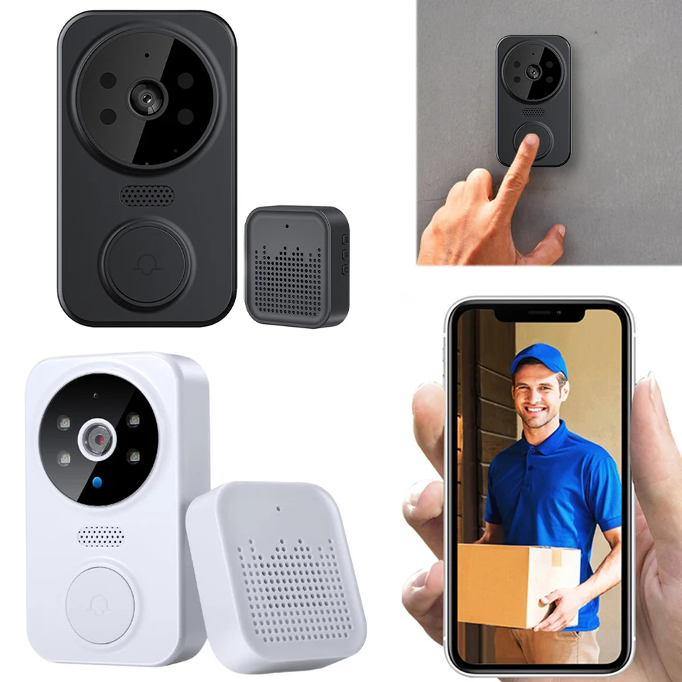 WiFi inteligentné video dvere do dverí Nočné videnie Nočné videnie Wireless Visual Intercom Door Bell Intelligent Dverne Bell Indoor Outdoor Durveillance