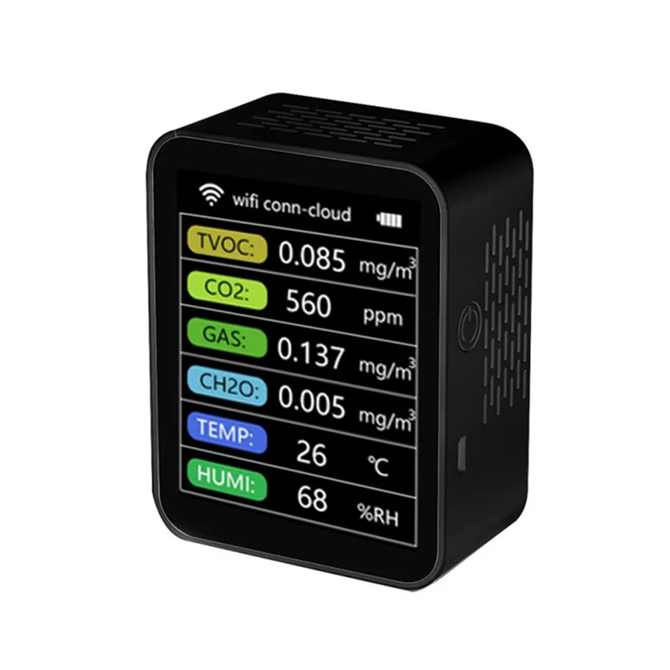 WiFi inteligentný monitor kvality ovzdušia CO2 Meter TVOC HCHO PM2.5 Tester Digital CO2 Sensor Formaldehyd Detector detektor TUYA APP B B.