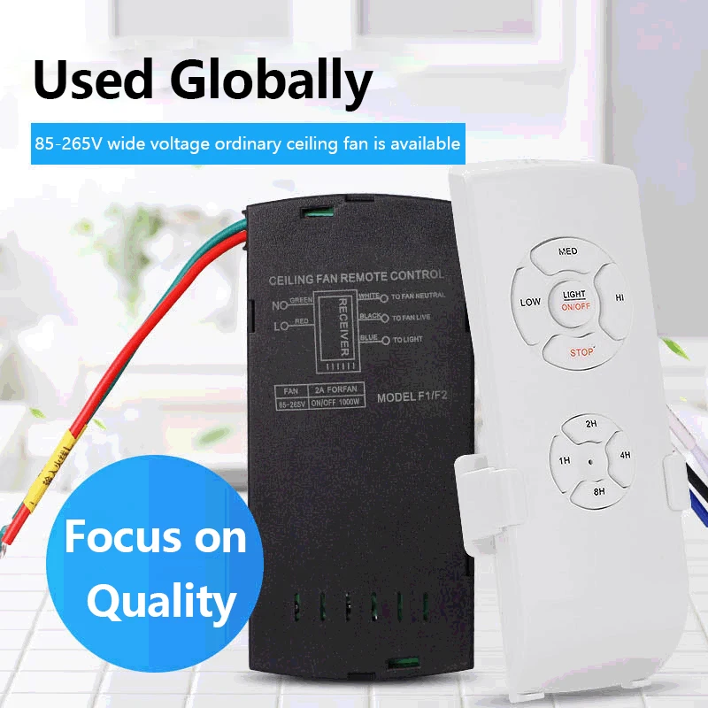 WiFi+RF App Smart Universal Stropné ventilátorka Light Diaľkový ovládač Súprava diaľkové nastavenie rýchlostného prepínača diaľkového ovládača AC100-240V