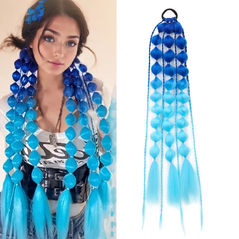 Wigsin 24inch Syntetická dlhá lampa bublina pletená sfarbená complór