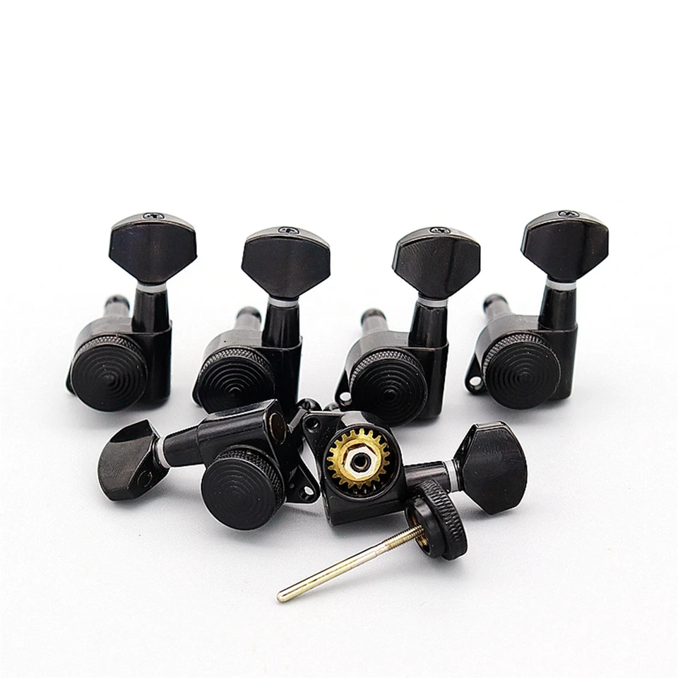 Wilkinson 6L Čierna ľavá ruka na gitarové uzamykacie tunery JN-07 SP Lock Fit LP SG Tele