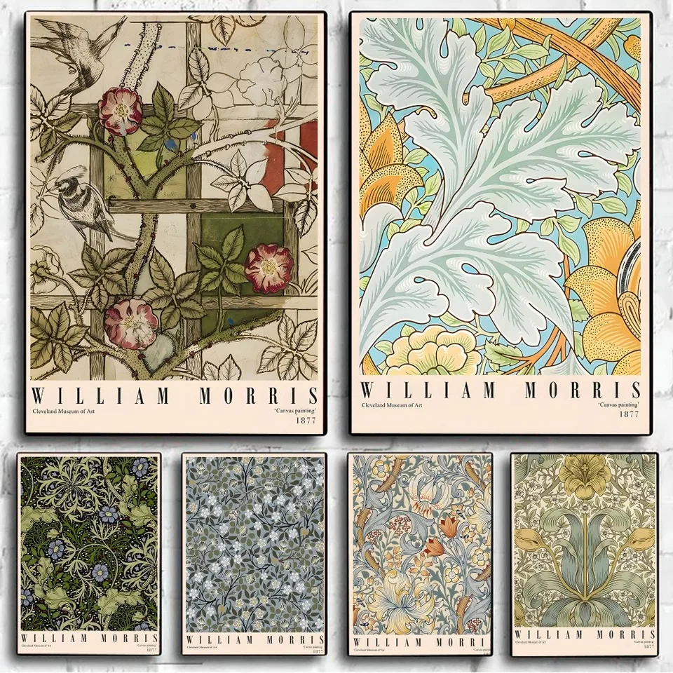 William Morris Animal Plagát Žiadny zarámovaný plagát Kraft Club Bar papier Vintage plagát nástenná maľba maľba spálne Študijné nálepky