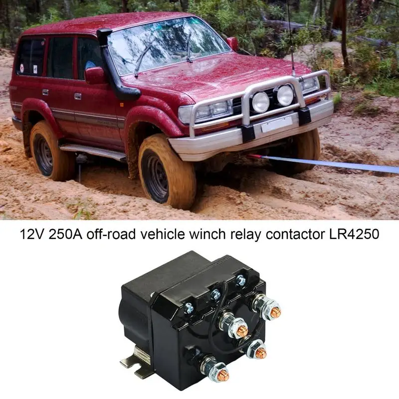 Winch Solenoid 12V 250A Of-road vozidlo Winch Winch Winch Stcator Relé relé riadiaci box LR4250 Náhrada pre ATVS UTVS SUVS