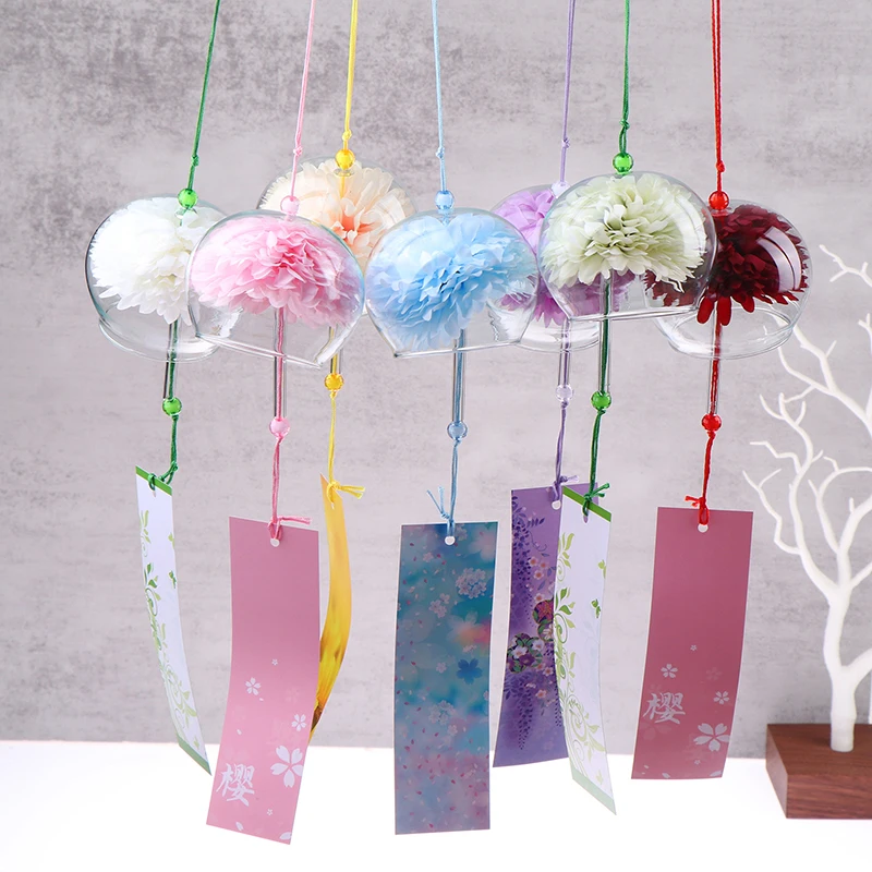 Wind Bell Japan Wind Contry Hands Glass Kuchynská kancelária dekor japonská izba dekor pre domácu dekoráciu párty