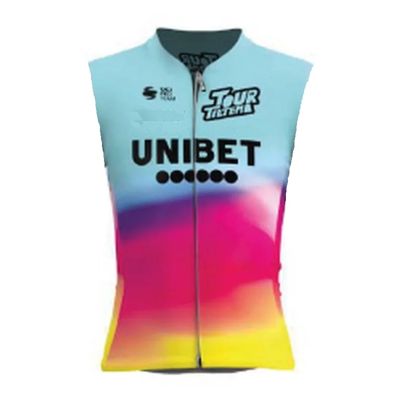 Windproof 2024 TDT Unibet Team bez rukávov Cycling Bunda Vest Gilet Mtb Clothing Bicycle maillot Ciclismo